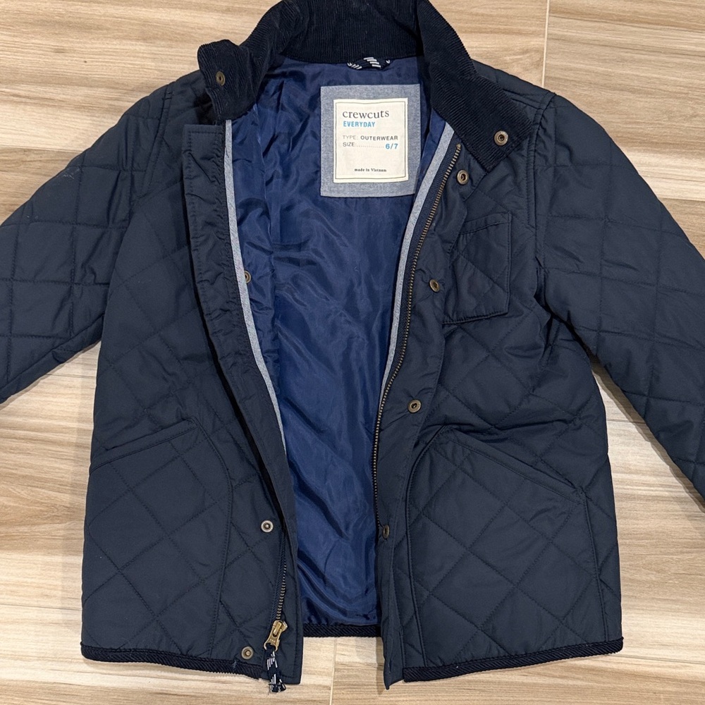 J. Crew Kids Navy Quilted Puffer Jacket